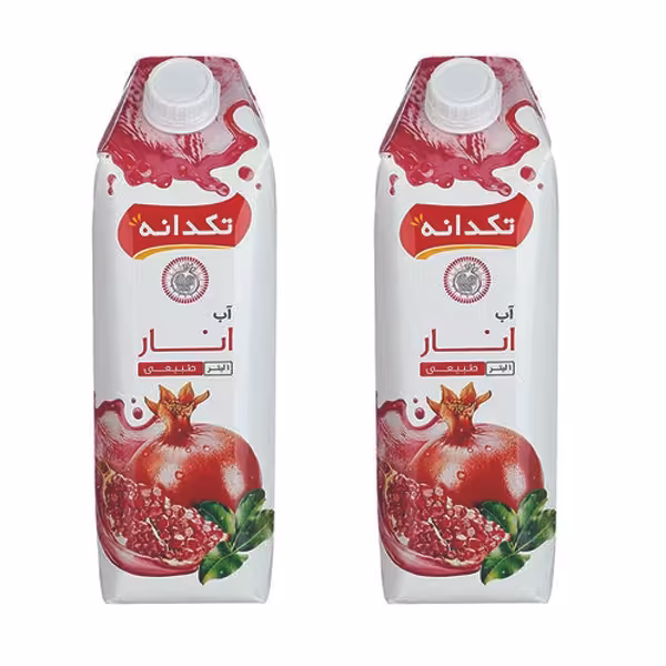 آب انار تکدانه - 1 لیتر بسته 2 عددی