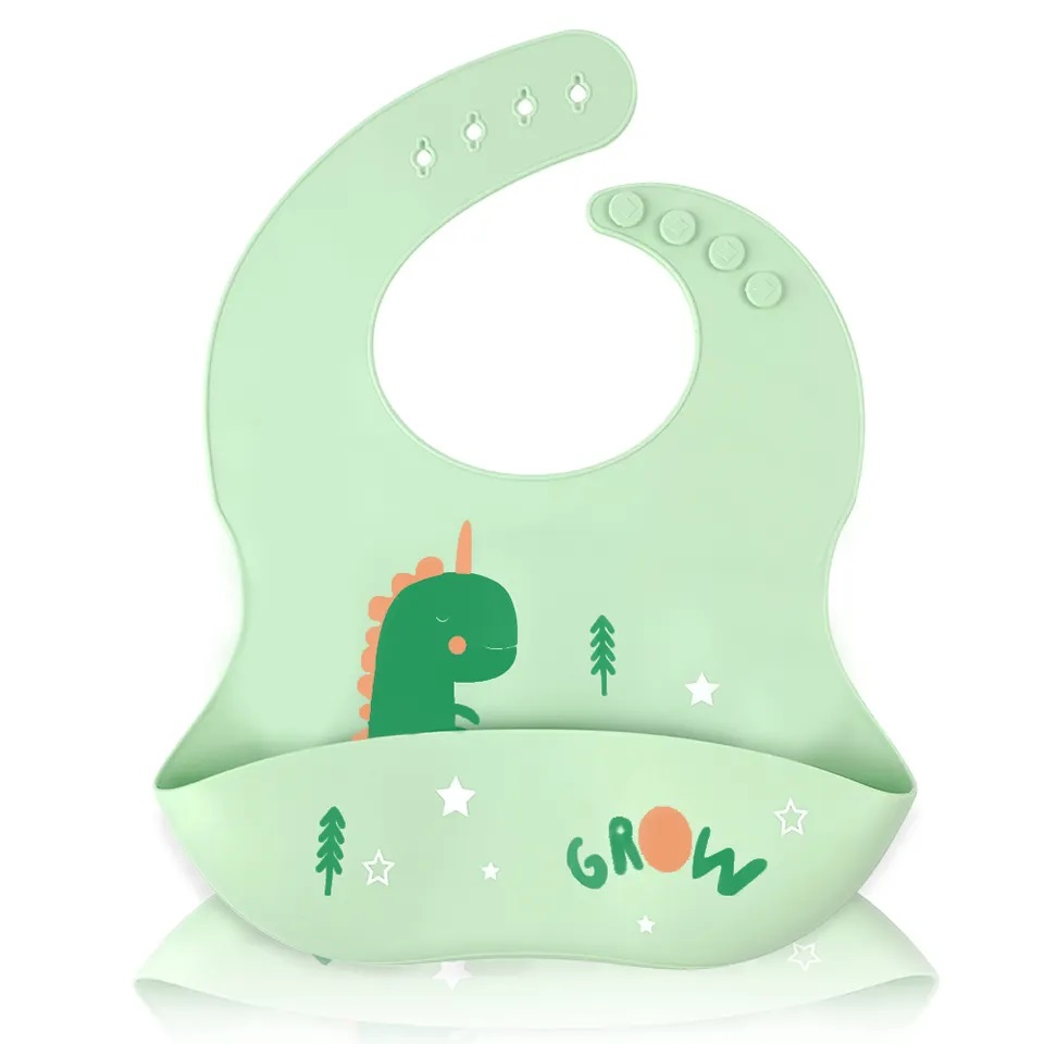 پیشبند طرحدار سیلیکونی بالای 6ماه - دایناسور