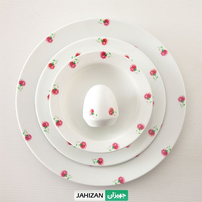 سرویس چینی زرین 28پارچه پینک رز مینیاتوری سری ایتالیا (عالی)