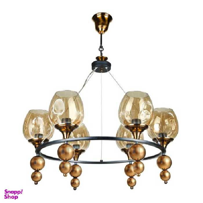 لوستر 6 شعله چشمه نور کد 1703/6BK