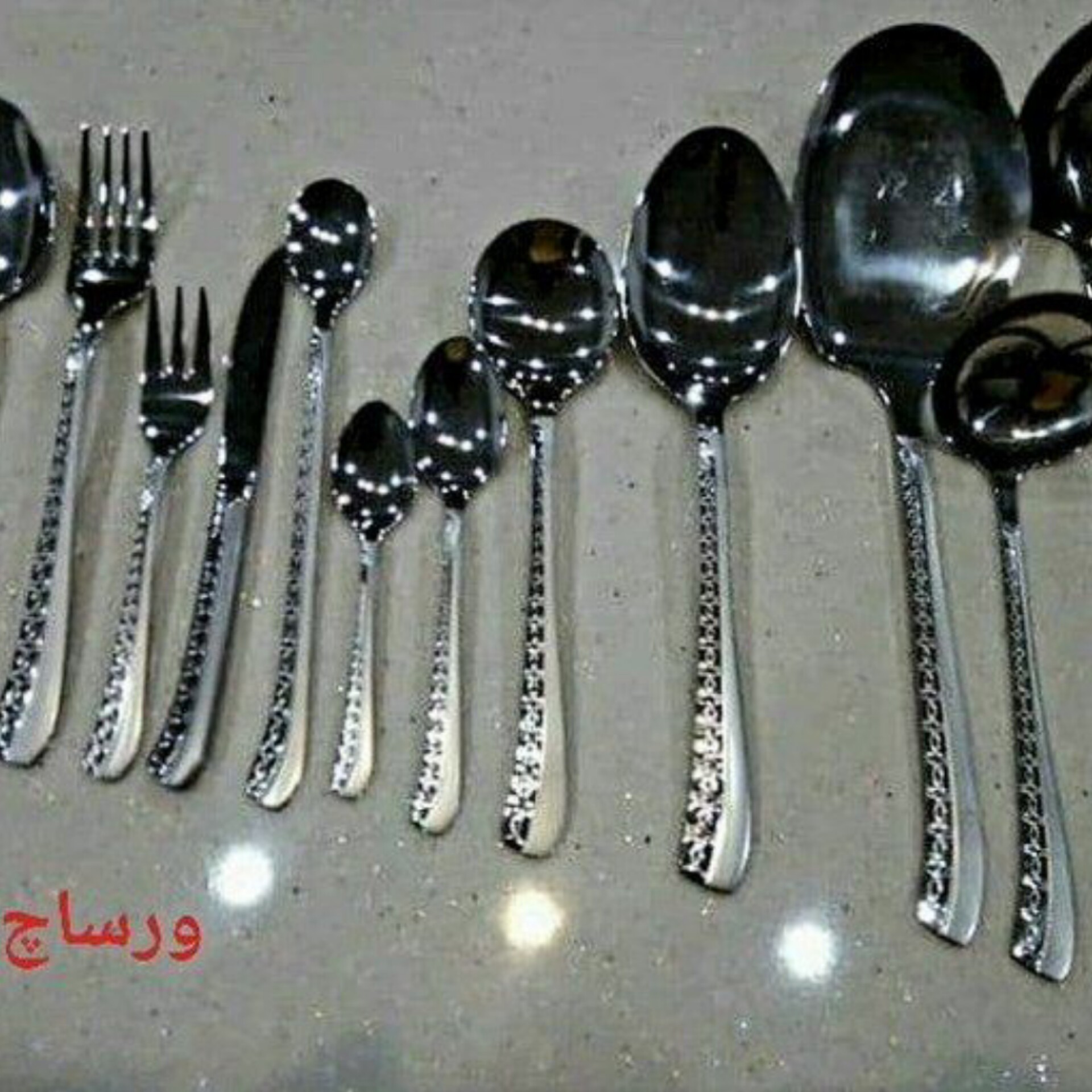 سرویس 144 پارچه قاشق چنگال 24 نفره مارک یونیک طرح ورساچ