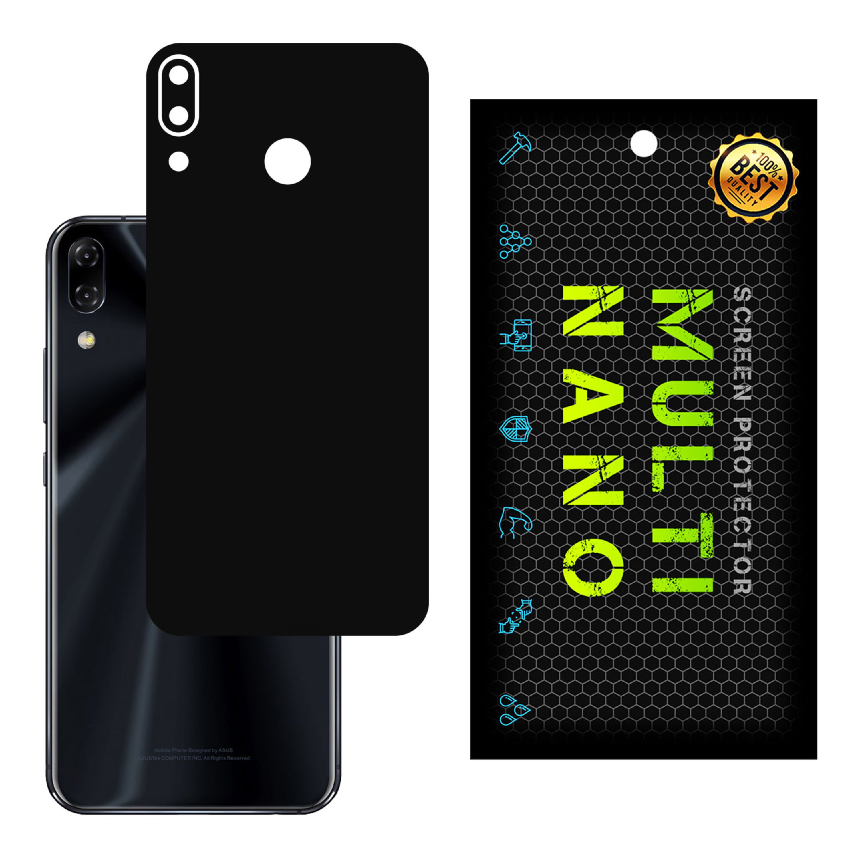 برچسب پوششی MultiNano مدل X-F1M-Black برای پشت موبایل ایسوسZenfone 5 2018 - 5Z