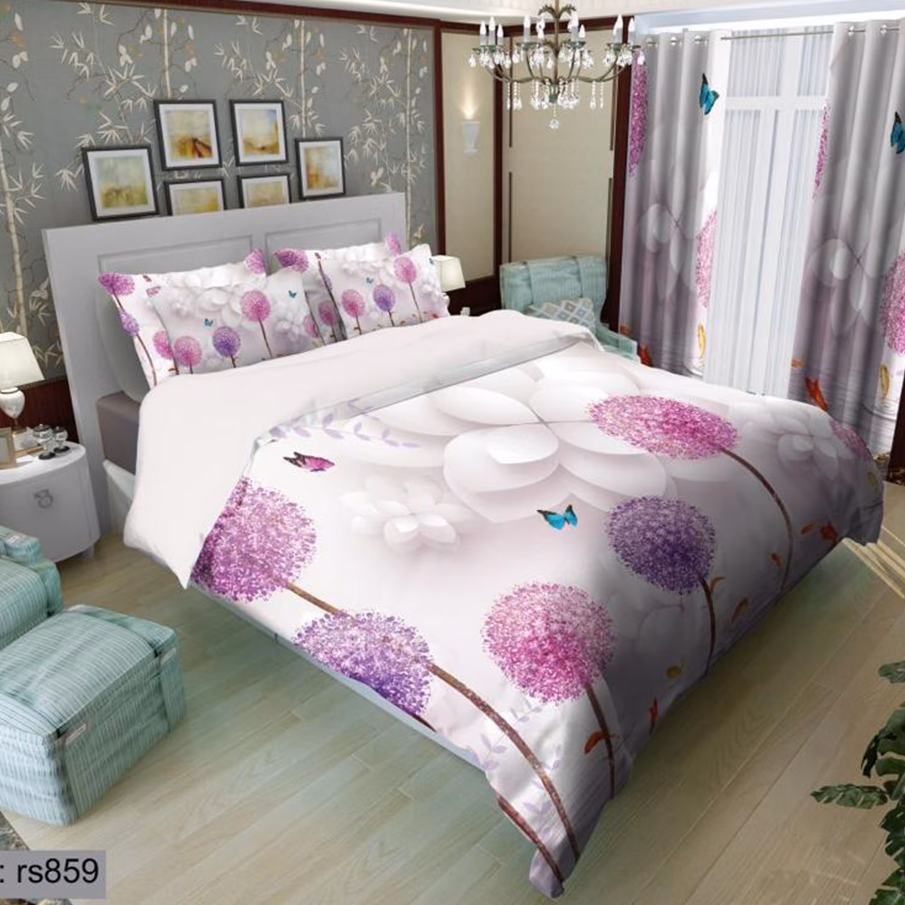 سرویس روتختی 2 نفره تنسل چاپی برندترک لند(Turk Land) rs 859