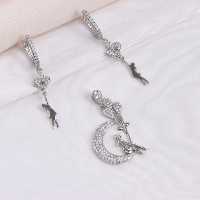 نیم ست نقره طرح دختر بادکنک سوار قالب طلا کد 1686