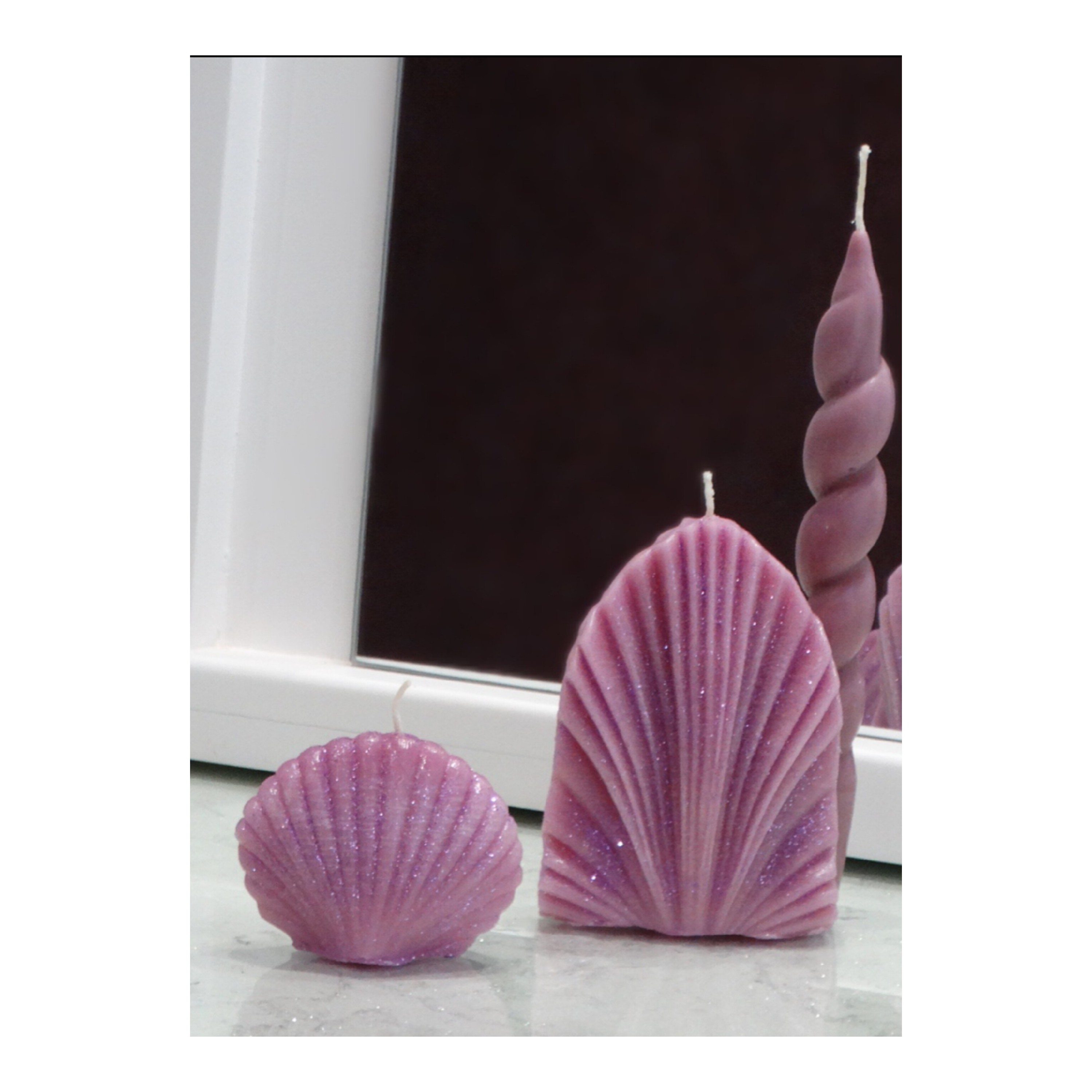 شمع سه تیکه بنفش