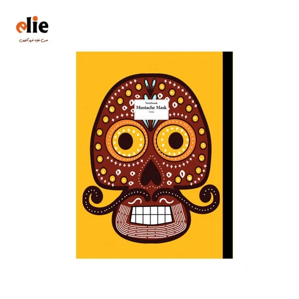 دفتر 50 برگ پاپکو سایز A5 طرح Mustache Mask