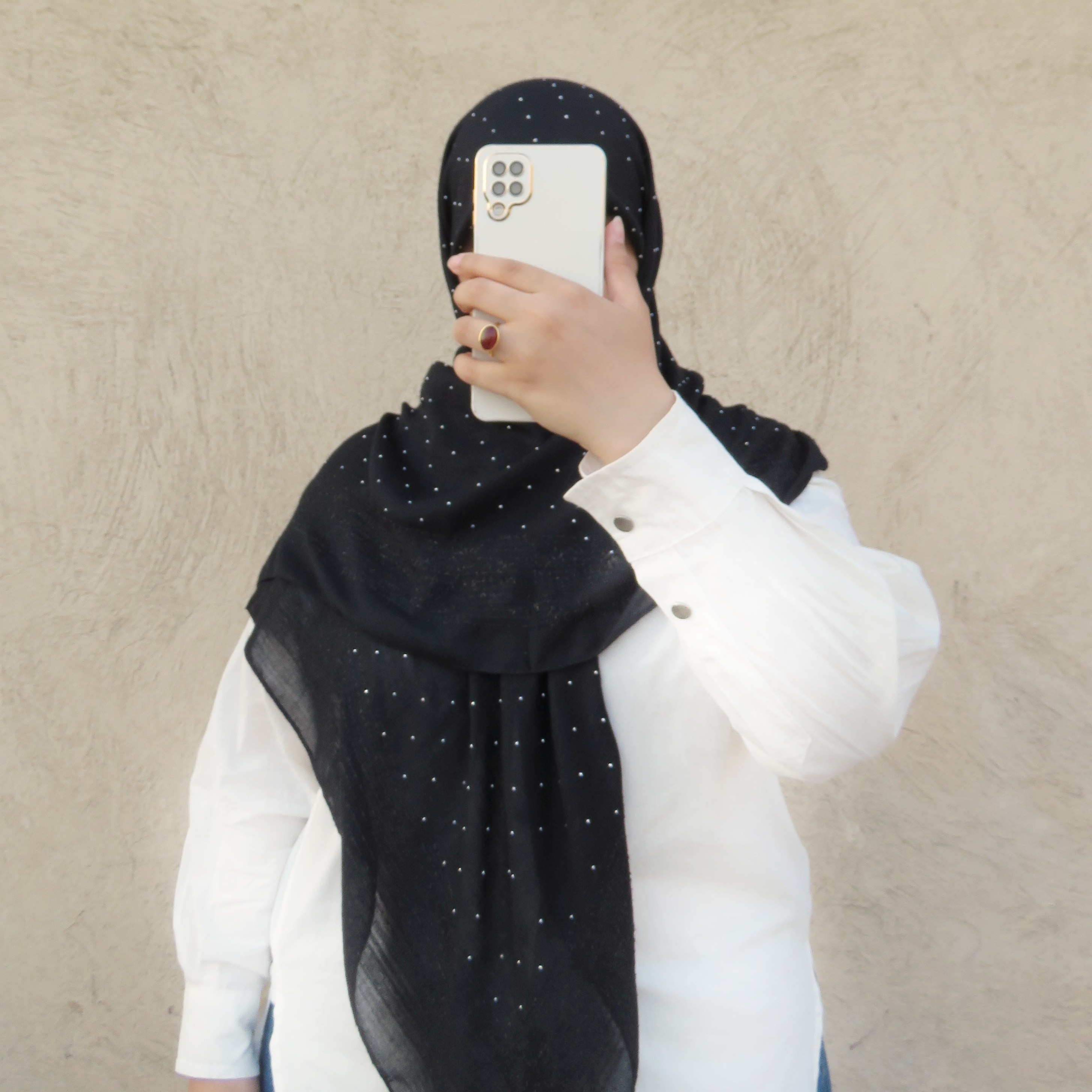 روسری نگین دار نخی