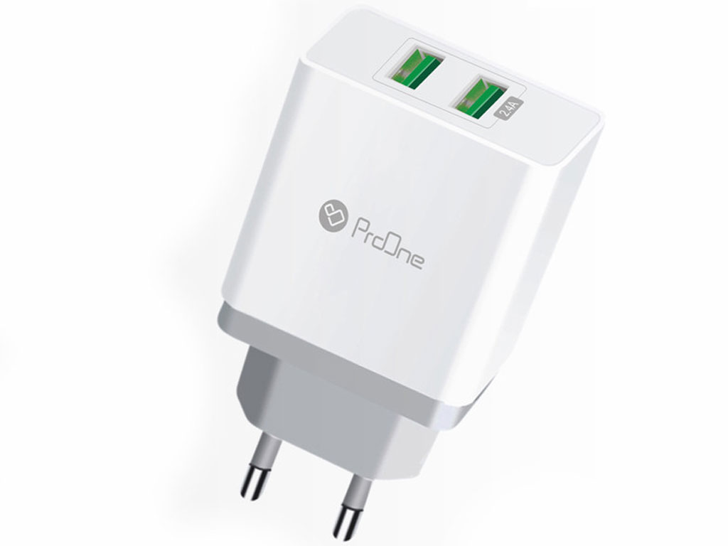 شارژر دیواری دو پورت یو اس بی 2.4 آمپر پرووان ProOne CH04 wall Charger