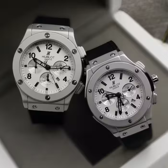 ساعت هابلوت ست مردانه و زنانه طرح 3 موتوره بدنه استیل 