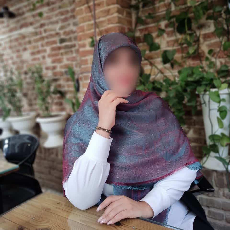 روسری نخ ابریشم ژاکارد دو رو لمه دار قواره 140 ریشه پرزی وارداتی کیفیت بی نظیر