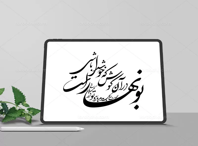 خوشنویسی شعر نوبهار است | گرافیک با طعم تربچه