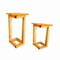 استند گلدان روستیک دکور مدل دوپایه مجموعه دو عددی 