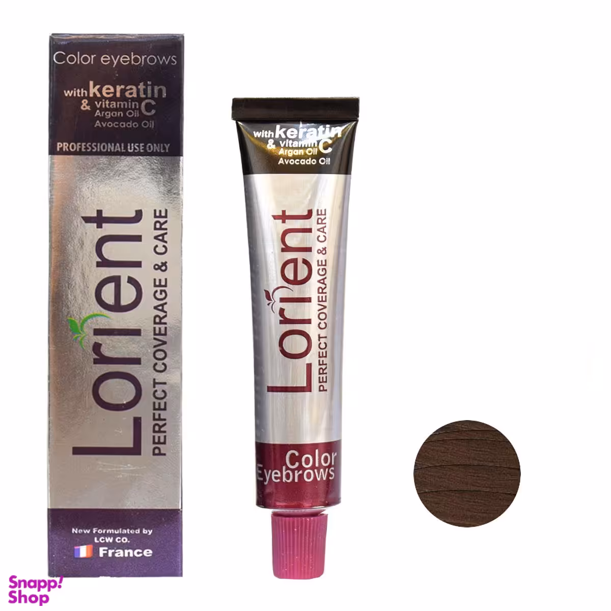 رنگ ابرو لورینت (Lorient) شماره 7 رنگ قهوه‌ای حجم 15 میلی‌لیتر