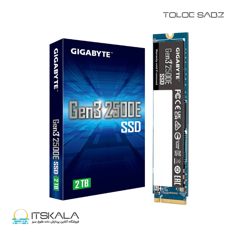 قیمت و خرید حافظه SSD گیگابایت مدل GIGABYTE Gen3 2500E 2TB | ITSKALA