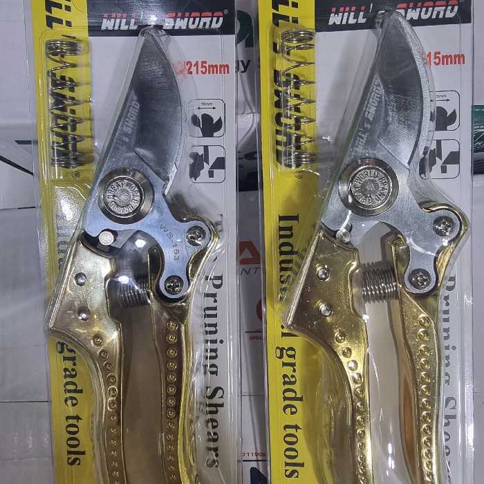 قیچی باغبانی دسته طلایی کیفیت بالا  مخصوص چوبای محکم و سخت