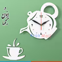 ساعت آشپزخانه قوری رنگ سفید