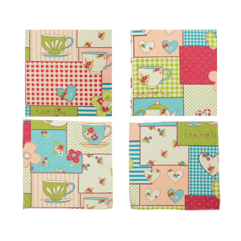 دستمال نظافت طرح tea بسته 4 عددی