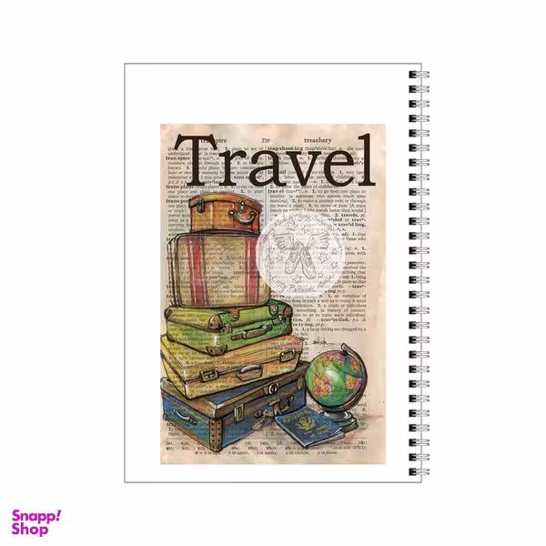 دفتر مشق 100 برگ بامبیلیپ طرح سفر و مسافرت و چمدان کد 8245666