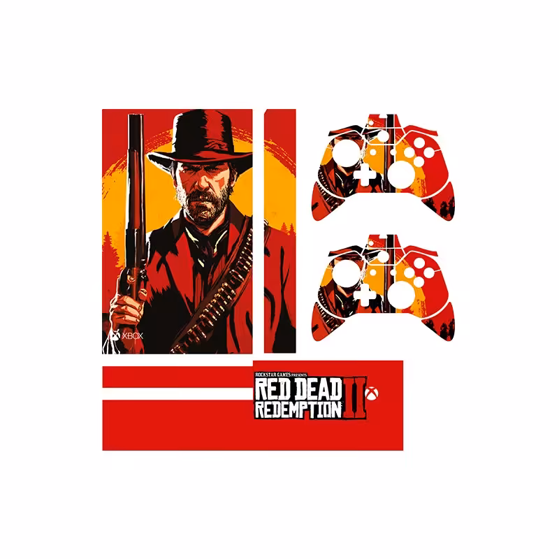 اسکین(برچسب)Xbox one -طرح red dead-مدل one-کد1-سفارشی