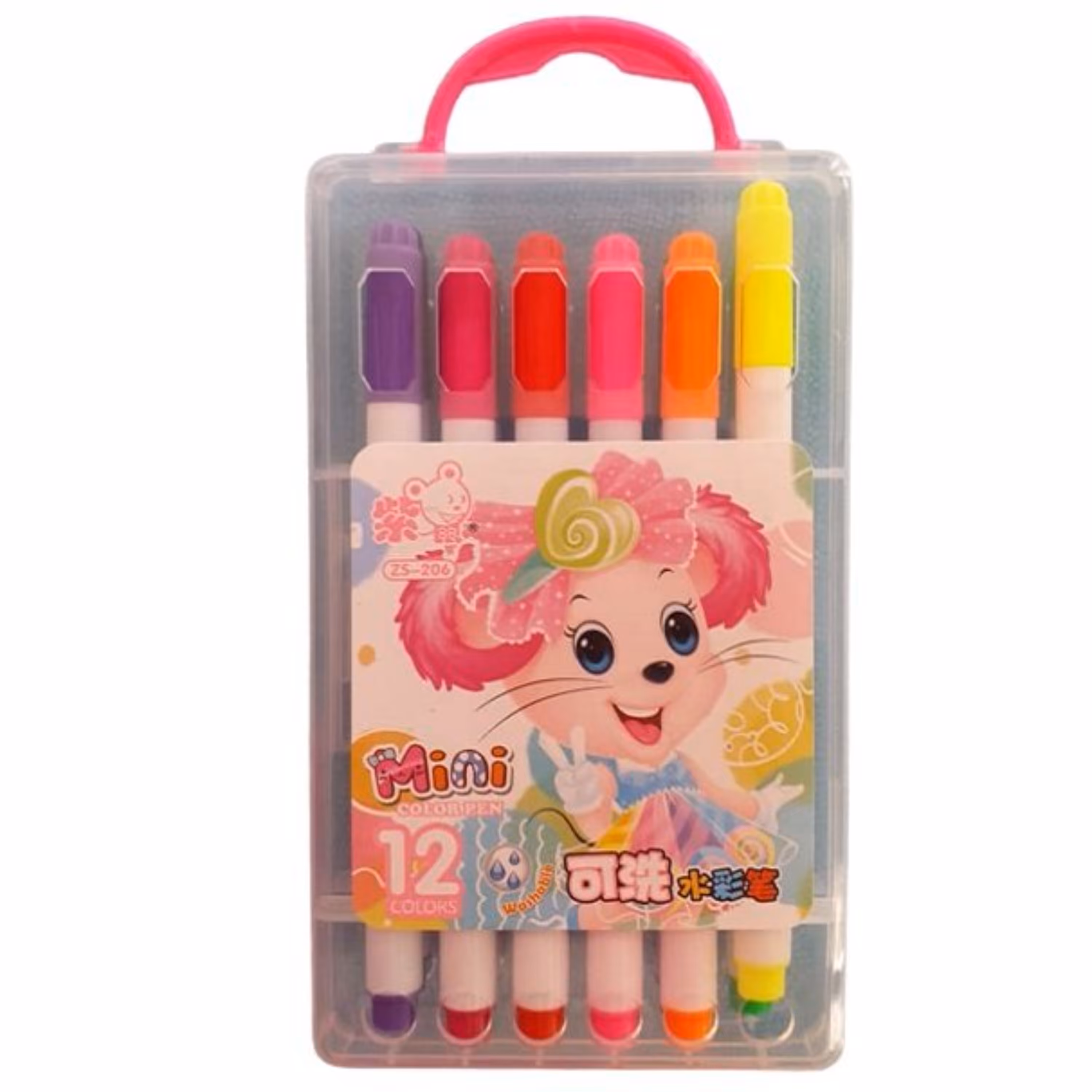 ماژیک رنگ آمیزی 12 رنگ مدل چمدانی کد 001