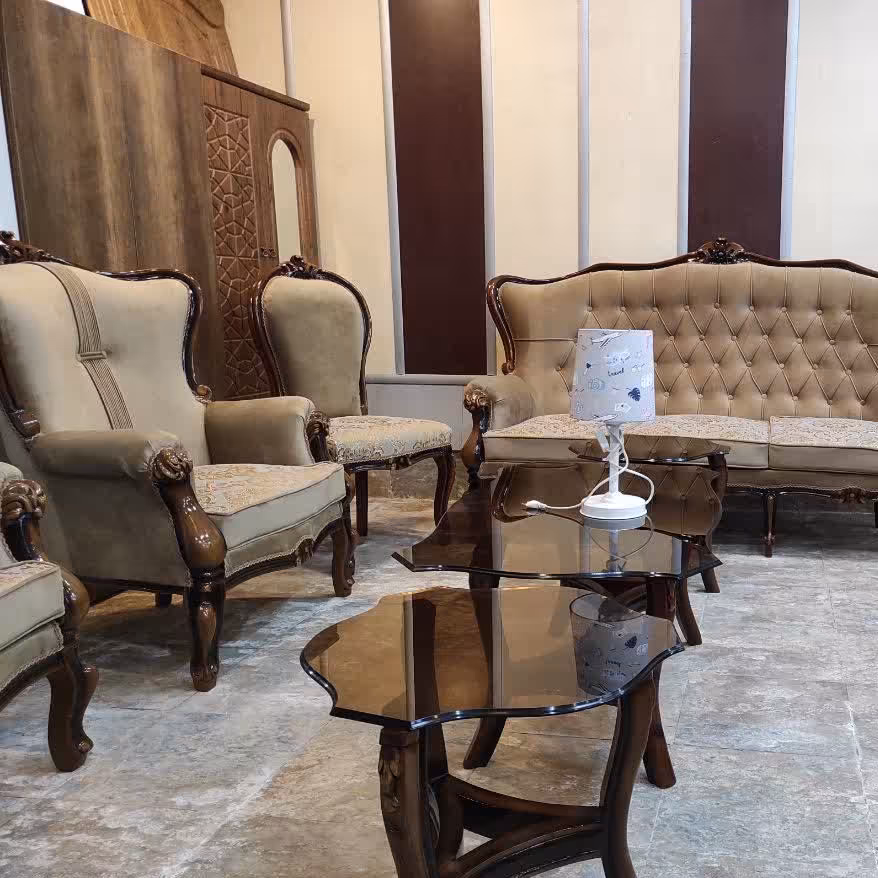 مبل استیل ،9نفره،پارچه مخمل هیمالیا ،بدون میز