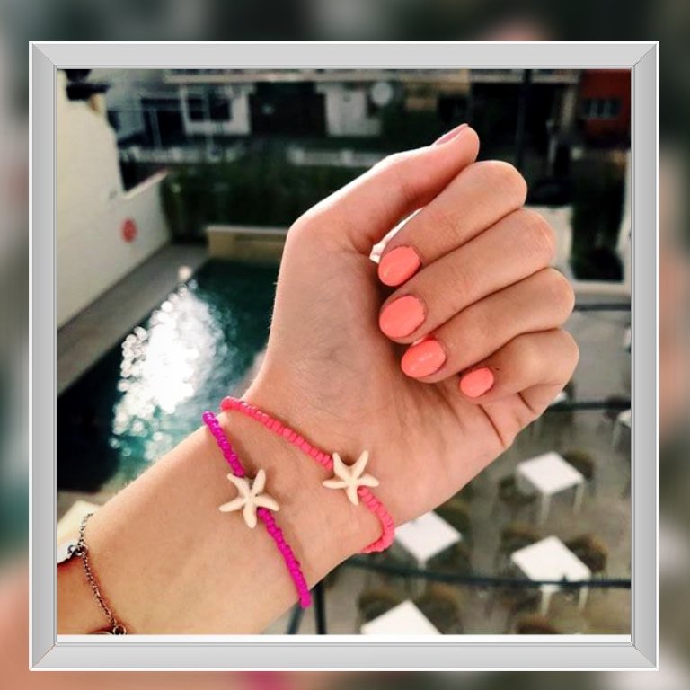 دستبند منجوقی با ستاره دریایی (یک عدد با رنگ منجوق دلخواه)