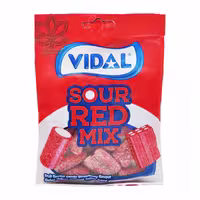 پاستیل ترش شکری میکس توت فرنگی 100 گرم ویدال - vidal