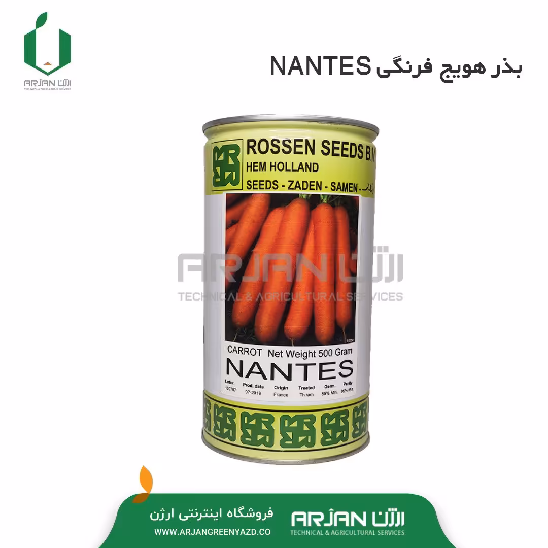 بذر هویج فرنگی واریته NANTES ( قوطی 500 گرمی ) فرانسوی