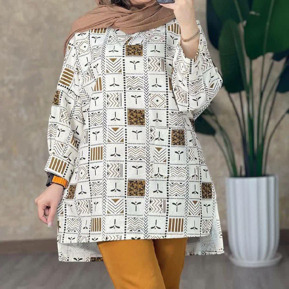 تونیک مانتوئی سورنالنین طرح دار درجه یکـ