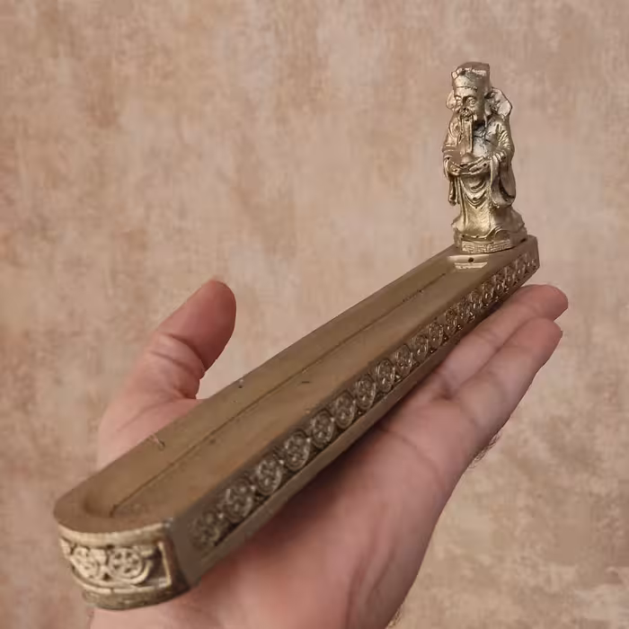 جا عودی مجسمه پدر  فینگشویی طلایی خاص دور نقش