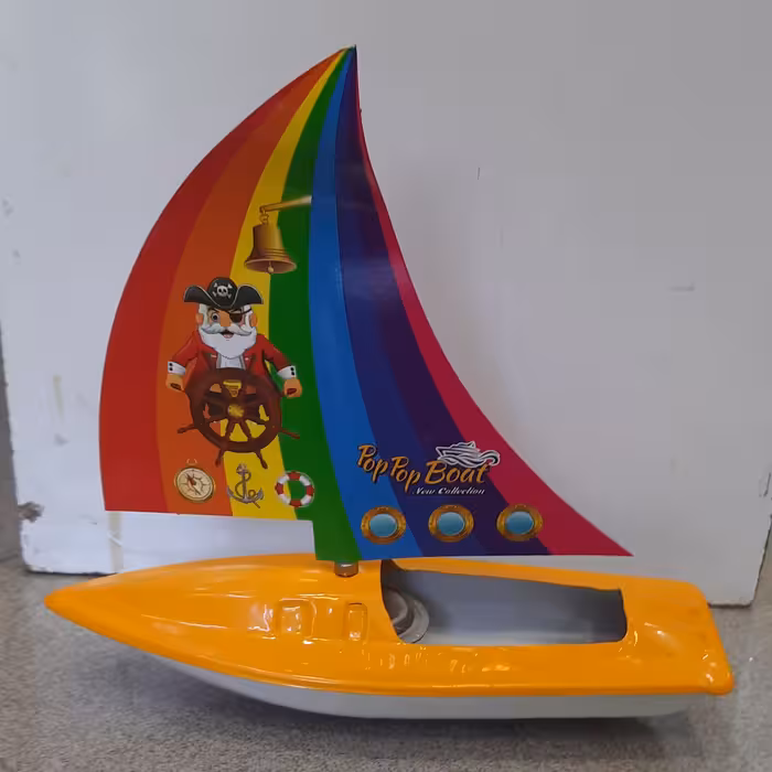 قایق سوختی بادبان دار  بزرگ فلزی اسباب بازی دخترانه پسرانه