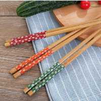 چوب غذا خوری مدل چاپستیک طرح  گل در رنگ های  متفاوت جنس بامبو قابل شستشو