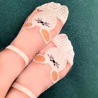 جوراب عروسکی موشی( فقط رنگ بنفش موجوده)