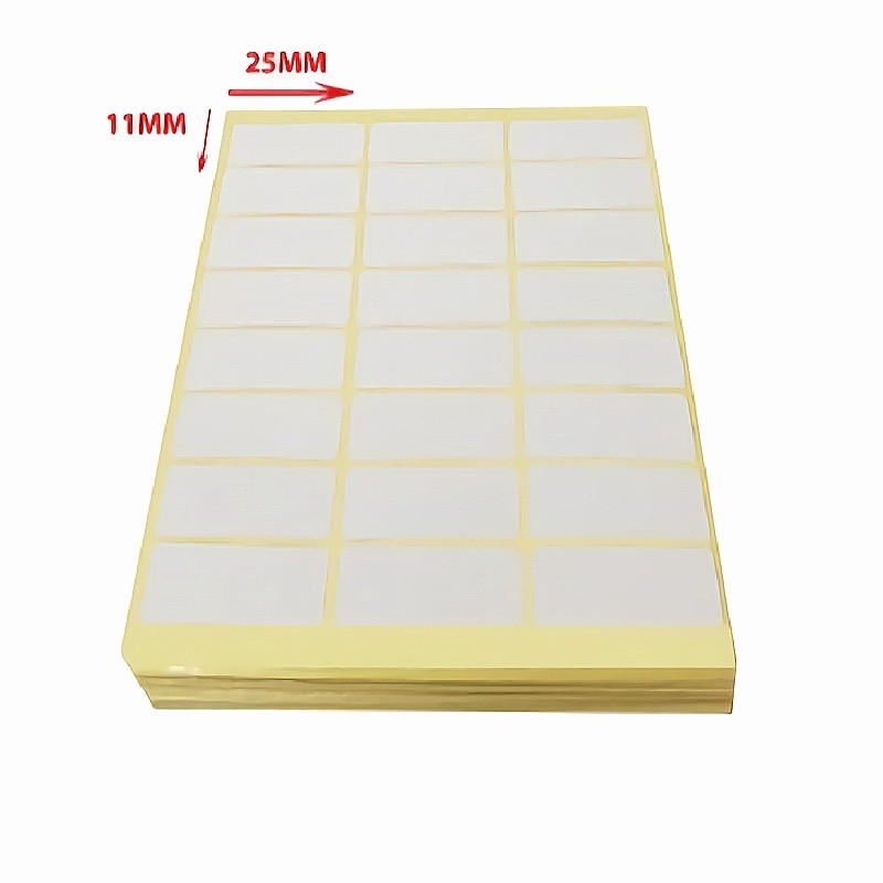 برچسب و اتیکت سفید 25 در 11 میلیمتری 2400 عددی ( 100 برگ )