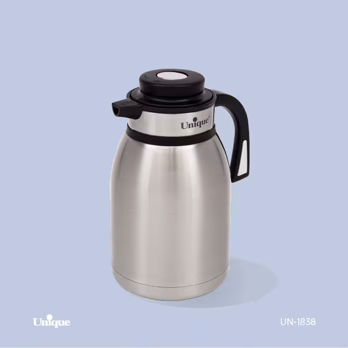 خرید فلاکس 2 لیتری استیل دکمه وسط مدل UN-1838 یونیک | کیفیت بالا و قیمت مناسب