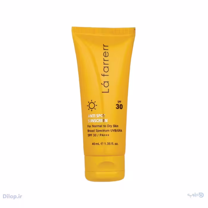 کرم ضد آفتاب لافارر ضد لک بی‌رنگ پوست خشک و معمولی SPF30
