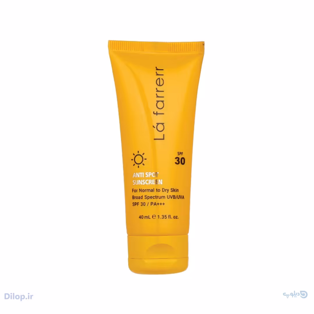 کرم ضد آفتاب لافارر ضد لک بی‌رنگ پوست خشک و معمولی SPF30