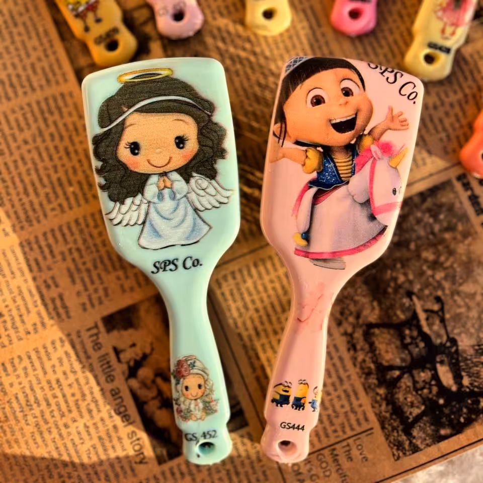 برس موکودک  فانتزی   خیلی طرحهاش خوشکله دندانه پلاستیکی