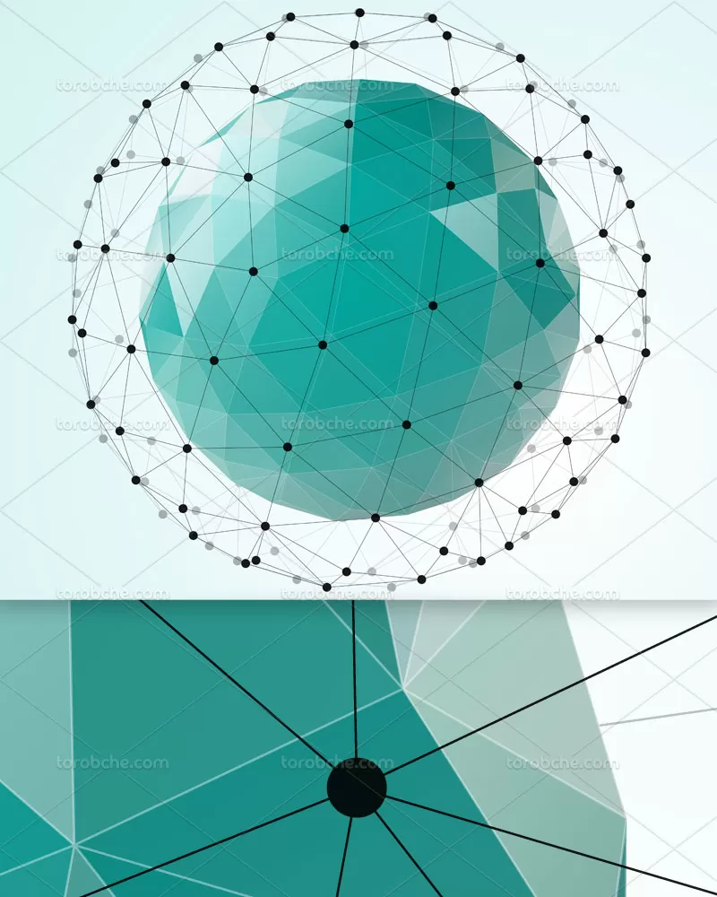 گوی چند وجهی سبز | گرافیک با طعم تربچه