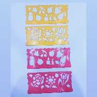 خط کش شابلون دار حیوانات مزرعه متنوع 2 عددی ژله ای
