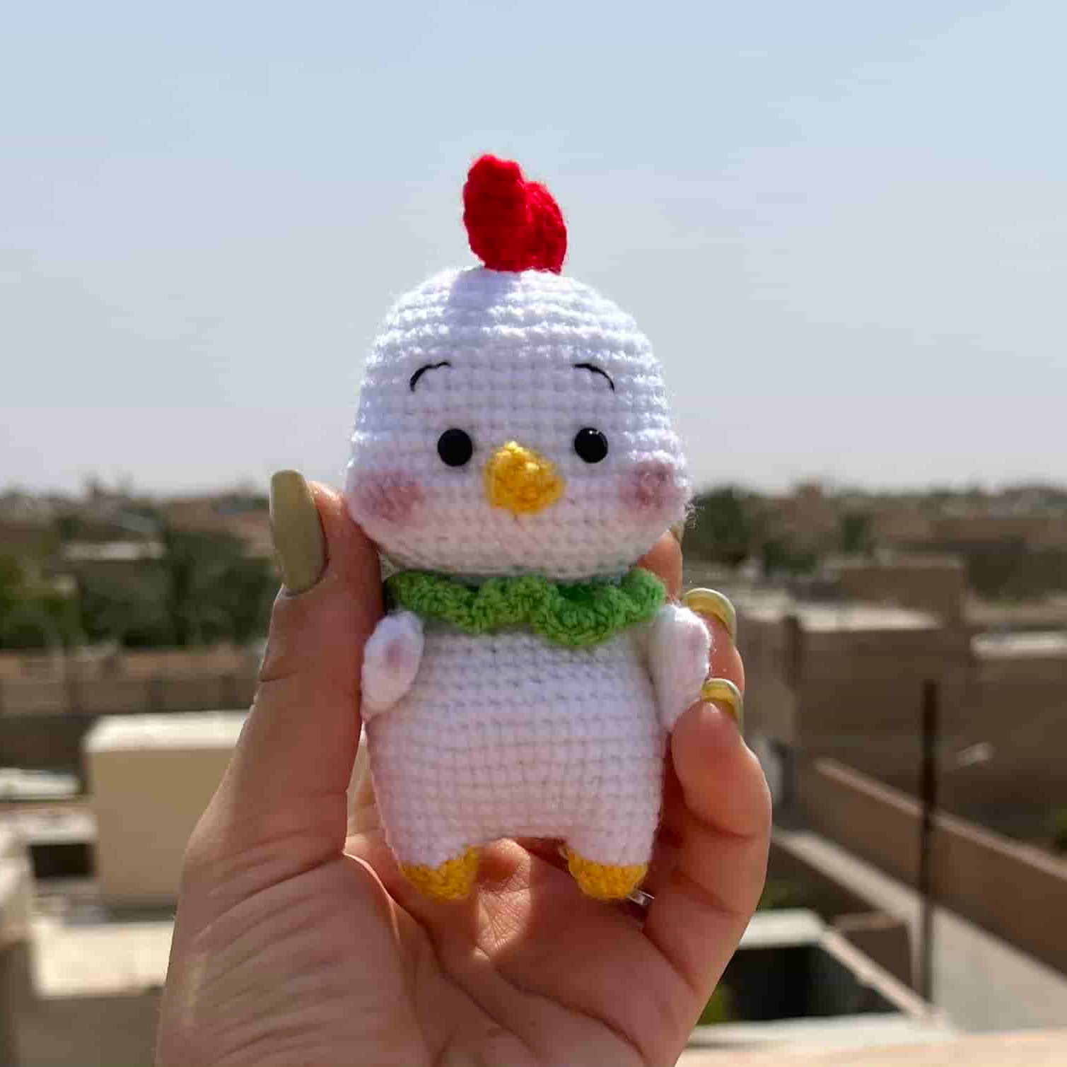 عروسک مرغ بافتنی آویز