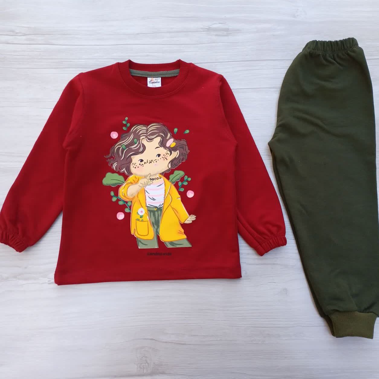 بلوز و شلوار دخترانه آستین کش 