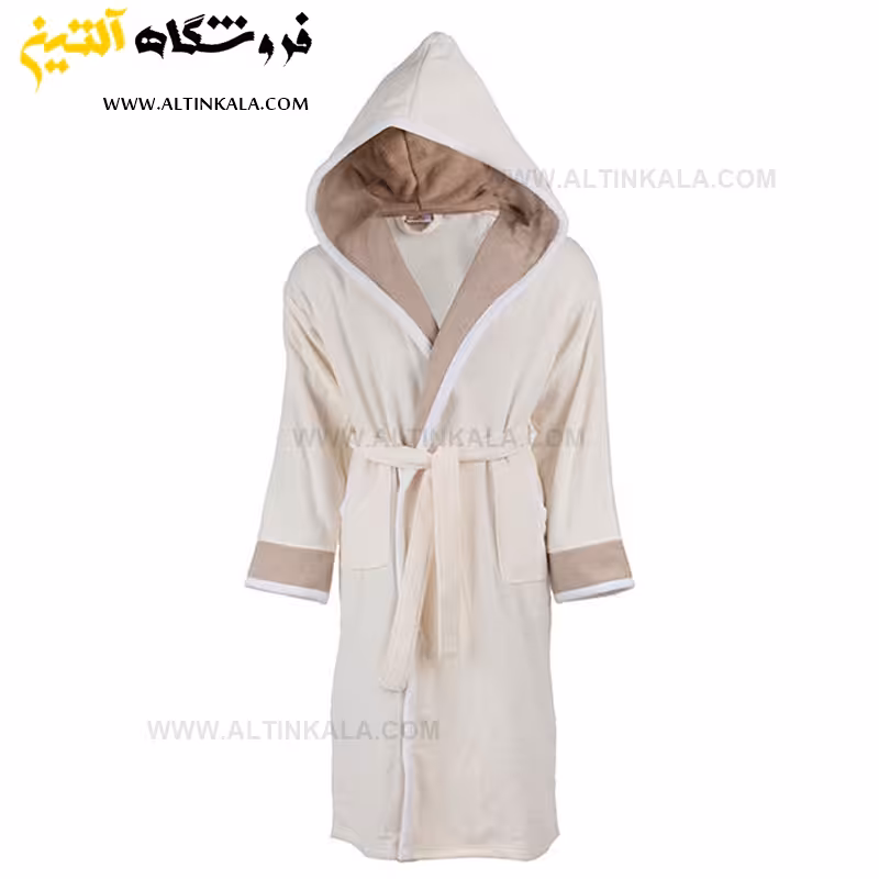 حوله پالتویی کودک سلین طرح پسفیک کرم – بژ سایز 12-13