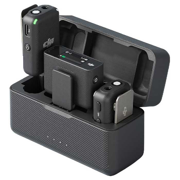 میکروفن بی‌سیم حرفه‌ای DJI Mic (دو کاربره)