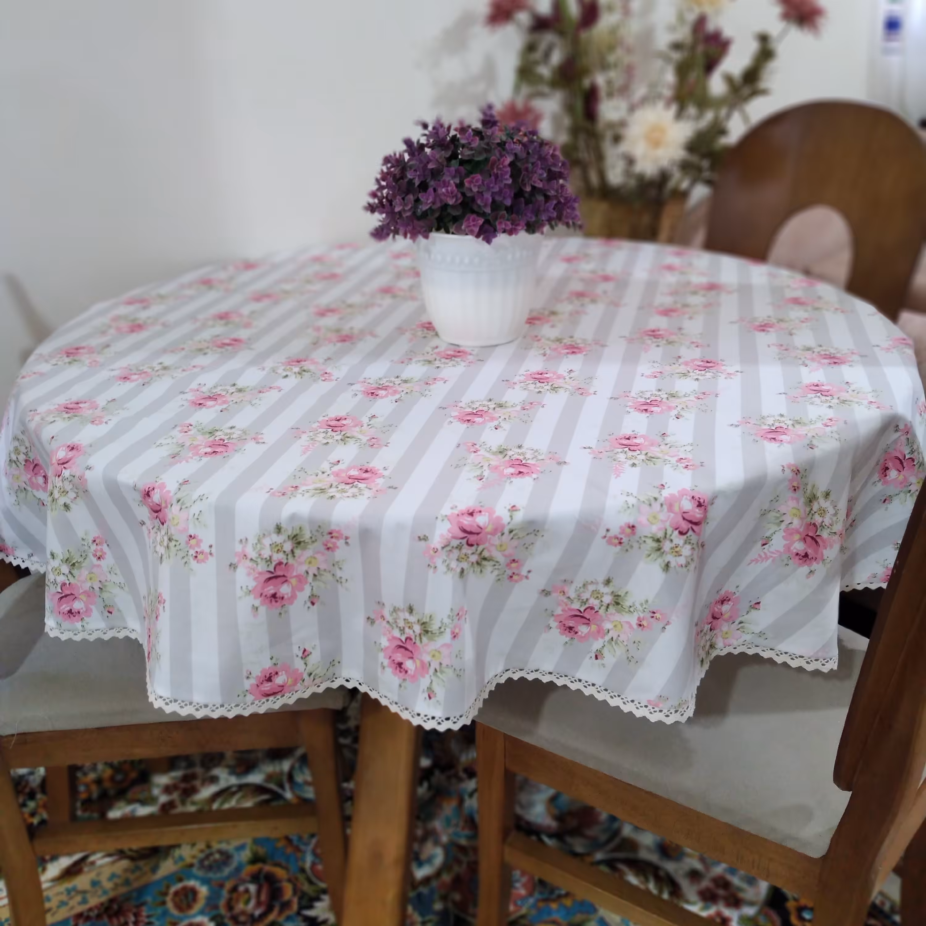 رومیزی گرد قطر 140