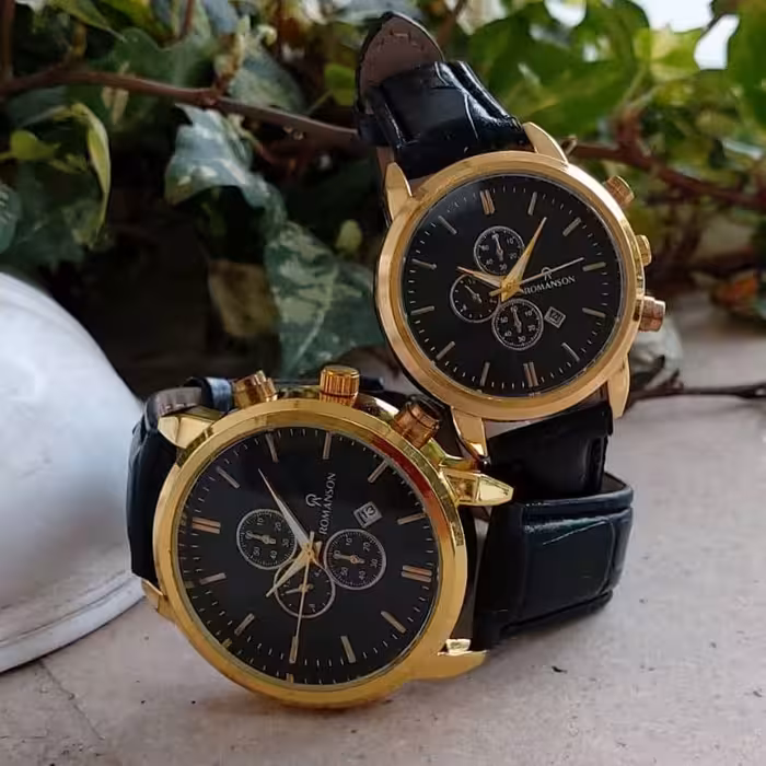 ساعت ست زنانه و مردانه رومانسون بند چرم