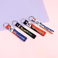 جا کلیدی پارچه ای بند دار حلقه ای طرح پورشه porsche