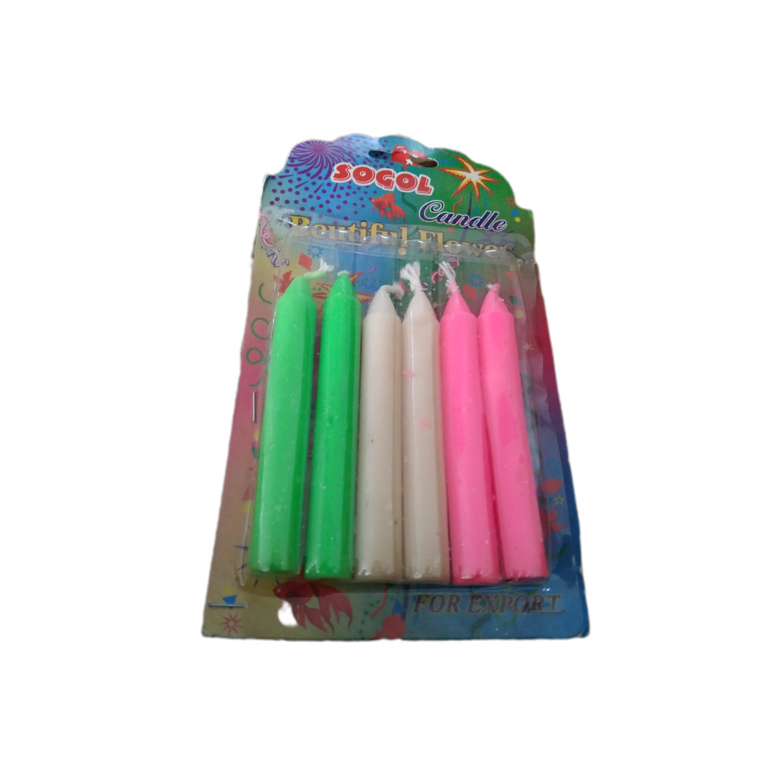 شمع ساده رنگی