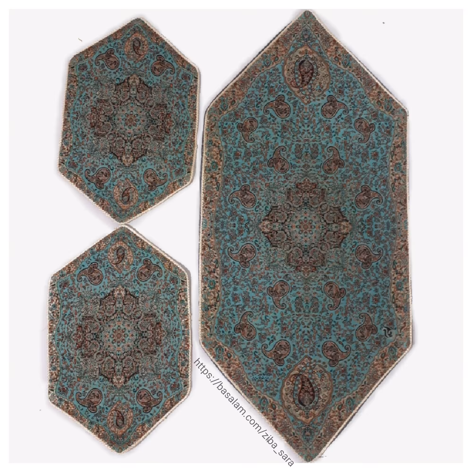 رومیزی ترمه قاجار یزد