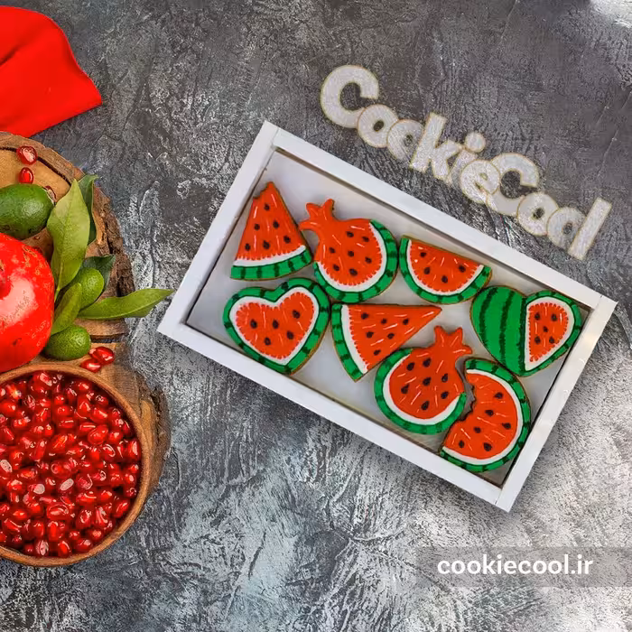 پک کوکی هندوانه ای کوکیکول ویژه شب یلدا (بسته 8 عددی)